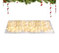 Couverture De Neige De Noël Avec Lumière LED - Couverture de Neige Polaire Douce avec Décor Lumineux | 8 Modes D'Éclairage Tapis Pliable Fausse Nappe Pour Sol Village Mur Fêtes Hiver Cheminées