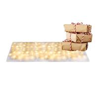 Couverture de neige de Noël - Tapis de village de Noël à LED doux, 8 modes d'éclairage | Nappe pliable pour cheminée murale, tissu PET + décoration de Noël, lumières LED avec couverture de tapis