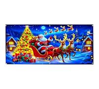 Couverture De Noël Pour Porte De Garage | Décoration D'intérieur Festive Avec LED Pour Fêtes - Bannière Décorative Pour Porte Garage,Pour Porche Patio Maison Fête Cour