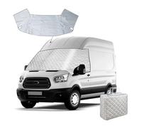 Couverture de Pare-Brise épaisse pour Ford Transit Van MK7 et Challenger Genesis 43/50/60 2006-2013 - Protection Contre Le Gel, la poussière, Le Soleil - Argenté