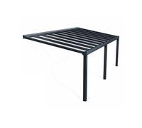 Pergola adossée Canopia Stockholm 3.4 x 7.3m Gris anthracite