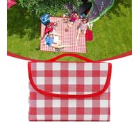 Couverture De Pique Nique Imperméable, 200x200cm Tapis De Plage Anti Sable Pliable, Tapis Pique Nique Pliable avec Poignée, Couverture Pique Nique pour Camping Et Activités Extérieures