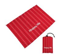 Couverture de Pique-nique Imperméable avec Piquets,Tapis Plage Ripstop Nylon avec Œillets Coin,Tapis Extérieur Ultraléger Anti-Sable pour Camping Randonnée Parc,Pliable en Sac(STD178,140*150cm)