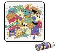 Couverture de pique-nique imperméable avec trois couches de tissu résistant à l'usure, pliable et portable, lavable en machine pour un nettoyage facile pendant le camping, le parc ou la plage (couleur