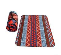 Couverture de pique-nique imperméable et épaisse avec sangle de transport pour plage, camping, parc, 200 x 200 cm, grande taille pour 6 à 8 personnes (orange)