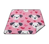 Couverture de pique-nique imperméable pour adultes - Motif chien mignon - Pour camping et pique-nique