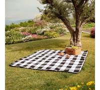 Linxor – Couverture de pique-nique imperméable 200 x 200 cm – Carreaux noirs