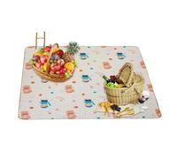 Couverture de pique-nique pliable pour l'extérieur - 200 x 152,4 cm | Tapis de sortie en famille | Pour plage, pique-nique, camping, voyage, vacances, festival, randonnée