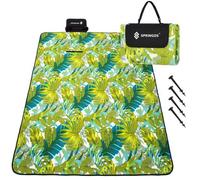 Couverture De Pique-Nique - Springos - 200x200cm - Imperméable - Portable - Motif Feuilles Multicolore