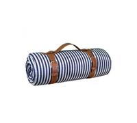 Couverture de pique-nique, tapis, nappe imperméable - 200 x 200 cm - Rayé bleu -