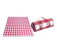Couverture de Pique-Niques Impermeable, Tapis de Pique-Niques Pliable Portable, Nappe Pique Nique(Red/White,200x200)