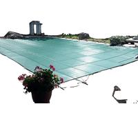 Couverture de piscine, à mailles serrées, matériau résistant, sécurité pour les enfants et les animaux domestiques, vert armée, Pour piscine 16x36ft