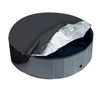 Couverture De Piscine avec Cordon Tissu Oxford imperméable Pliable Convient aux spas d'extérieur,Black-63 * 12inches（162 * 30cm）
