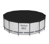 Couverture de Piscine Bestway Flowclear 396 cm en PVC avec Trous de vidange, Corde de Fixation, Protection Contre débris, Feuille, saleté et évaporation