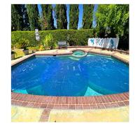 Couverture de Piscine, Couverture chauffante Solaire pour piscines Hors-Sol/enterrées, Couverture Flottante Ronde pour Spa de 3,6 à 11 m, Film Chauffant Solaire à Bulles Bleues, découpe à FA