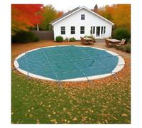 Couverture de Piscine, Couverture de sécurité hivernale pour Piscine enterrée Ronde de 2,4 à 9 m, Filet en Maille résistant avec ancrages, Vert foncé, idéale pour Le Remplacement de la couve