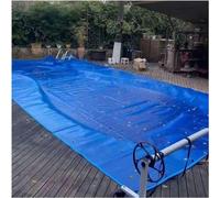 Couverture de Piscine, Couverture Isolante Robuste pour piscines Hors Sol, Couverture Ronde de 4,57 m x 3,96 m, Protection Durable pour Les nageurs, Utilisation hivernale et Estivale