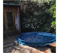 Couverture de Piscine, Couverture Solaire à Monter soi-même - Isolation en Film à Bulles Bleu de 8,2 m/27 pi pour piscines à Structure Tubulaire/gonflables - Solution Efficace de rétention d