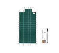 Couverture de Sécurité pour Piscine-VEVOR-6.1x12.2 m-Marches d'extrémité Centrales 1,2x2,4 m-Résister au Soleil-Vent