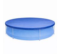 Couverture de Piscine Rond Armature en Acier 305 CM Bâche 340 Élastique