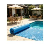 Couverture de Piscine Solaire avec Isolation à Bulles pour réduire Les pertes de Chaleur, adaptée aux piscines résidentielles, Facile à Ranger et empêche l'encombrement
