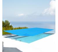 Couverture de piscine solaire en PE rectangulaire 549 x 274 cm bleu