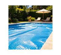 Couverture de Piscine Solaire Offre Une Isolation en Hiver et Une Protection Solaire en été,utilisable Toute l'année,fabriquée dans Un matériau résistant,indéchirable et résistant