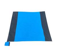 Couverture de plage anti-sable, 200 x 140 cm, tapis de plage imperméable avec 4 piquets d'ancrage, grande couverture de pique-nique, camping, pique-nique, plage, accessoires pour l'extérieur, les