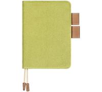 Couverture de planificateur A6 en velours avec marque-pages et boucle pour stylo, vert, 11,7 x 17,9 cm