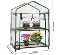 Couverture De Plantes De Serre De Jardin En Pvc À 2/3/4/5 Niveaux, Mini Hangar Imperméable Anti-Uv, Tente De Soins Des Plantes Sans Support En Fer
