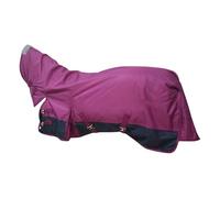 Couverture de pluie pour cheval d'hiver robuste 600D, imperméable, résistante au gel, coupe-vent, col standard, chaude, pour toutes les saisons, durable et légère (violet)