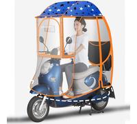 Couverture de pluie universelle de scooter, bouclier de siège de mobilité étanche avec fermeture à glissière et bandes réfléchissantes, coupe-vent en polyester durable pour vélos électriques et fauteu