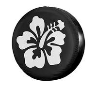 Couverture De Pneu Fleur d'hibiscus Blanc Couvre-Pneus Universelle Housse Roue Secours Étanche Housse De Pneu pour Camion Travel SUV L