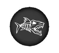 Couverture De Pneu Squelettes De Poissons en Colère Couverture Roue Universelle Housse De Pneu Protection Couvre-Pneus pour Plupart des Voitures Camion Travel L