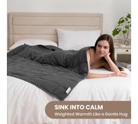 Couverture de poids Good Nite pour adultes, couverture relaxante pour l'amélioration du sommeil, idéale pour un meilleur sommeil (4-8 kg) GRIS