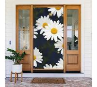 Couverture de porte à fleurs et marguerites - Bannière à suspendre - Fond photo - Printemps - Été - Décoration saisonnière - Pour intérieur ou extérieur - Jardin - Vacances - 183 x 90 cm