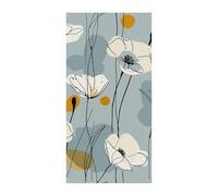 Couverture de porte à pétales bleu clair printemps été à suspendre drapeau porche panneau extérieur saisonnier vacances cour décoration pour porte d'entrée et porche