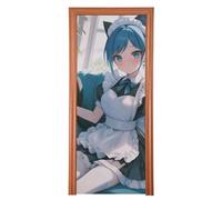 Couverture de porte bleue Anime Girl - 89 x 200 cm - Bannière pour porche - Décoration intérieure et extérieure - M
