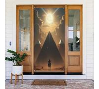 Couverture de porte classique avec impression soleil du désert n° 27 - Bannière décorative pour intérieur/extérieur, printemps, été, automne, hiver, Halloween, Noël