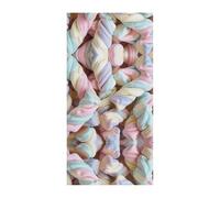 Couverture de porte de 89,9 x 180,1 cm - Bannière de fête de vacances - Bannière imprimée de guimauves - Bannière de porte d'entrée - Décorations d'hiver pour intérieur ou extérieur