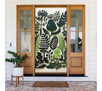 Couverture de porte de bienvenue au printemps - Grande bannière à suspendre - Autocollant mural - Panneau de bienvenue - Panneau de bienvenue pour porte et fenêtre - Décoration extérieure saisonnière