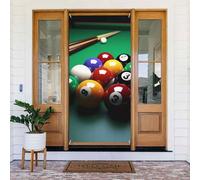 Couverture de porte de bienvenue décoration de porte bannière photo fond de billard panneau de porte occultant intimité rideaux de fenêtre rideaux rideaux de placard 183 x 90 cm