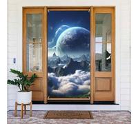 Couverture de porte de bienvenue décoration de porte bannière saisonnière panneau de porche occultant rideau d'intimité rideau de porte fantaisie terre fond photo rideau rideaux rideaux de porte drapé
