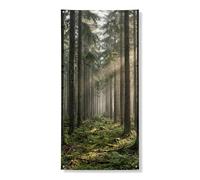 Couverture de porte de chemin de forêt décorative, paysage naturel tranquille intérieur ou extérieur, décoration d'intérieur, toile de fond saisonnière d'automne à suspendre, 91,4 x 183 cm