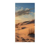 Couverture de porte de dunes de sable pour le printemps et l'été - Drapeau à suspendre - Panneau de porche extérieur saisonnier - Décoration de cour pour porte d'entrée et porche