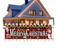 Couverture de porte de garage de Noël, grande décoration de vacances, grand fond rouge joyeux Noël, pour extérieur jardin cour terrasse hiver garage porte d'entrée maison ferme photographie