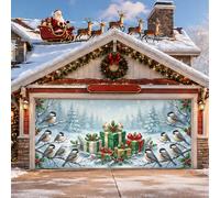 Couverture de porte de garage de Noël pour boîtes cadeaux d'hiver et