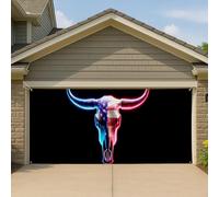 Couverture de porte de garage patriotique américain, grande bannière de garage rustique lumineuse, décoration intérieure ou extérieure, 397 x 180 cm