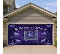 Couverture de porte de garage, potions fantastiques et fantaisistes pour Halloween, décoration d'intérieur pour jardin, extérieur, fête intérieure, 400 x 180 cm