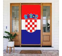 Couverture de porte de la République de Croatie - Bannière décorée - Bannière de couverture de porte imprimée, suspension murale festive pour décoration de fête